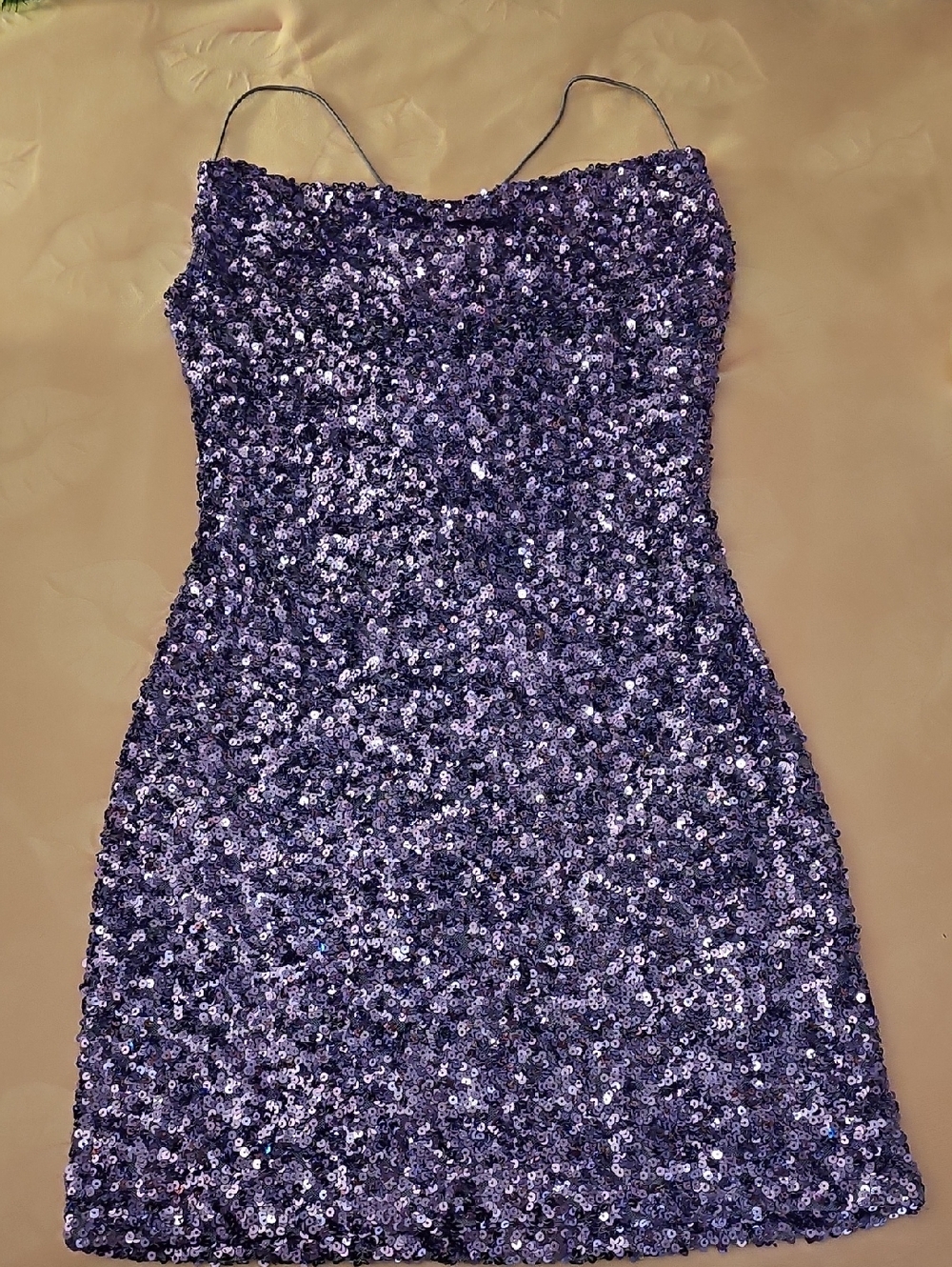 Windsor Purple Sequin Mini Slip Dress